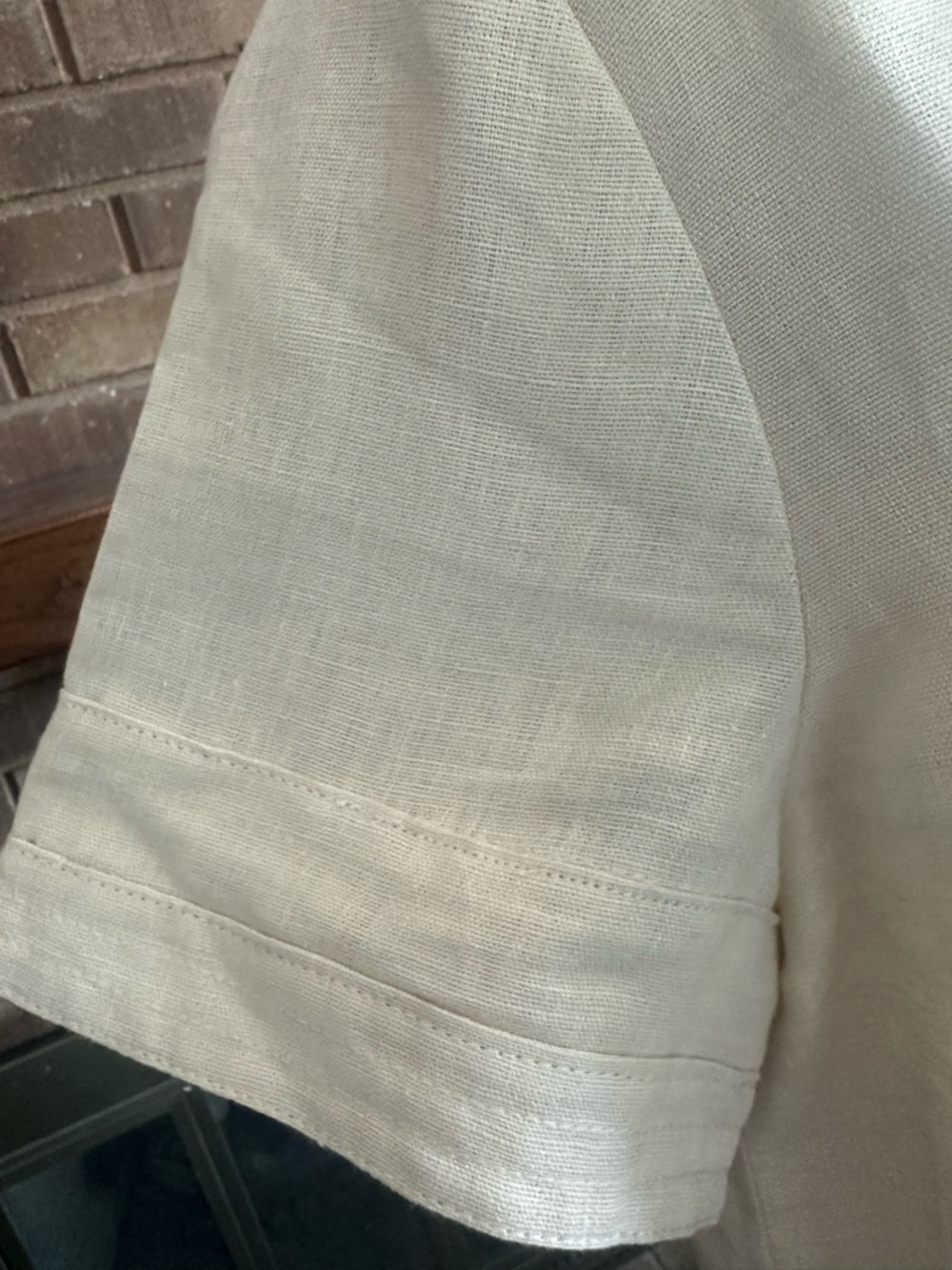 Banana Republic Cruz Linen Maxi Shirtdress Washed Stone Beige L Coastal - Picture 4 of 8